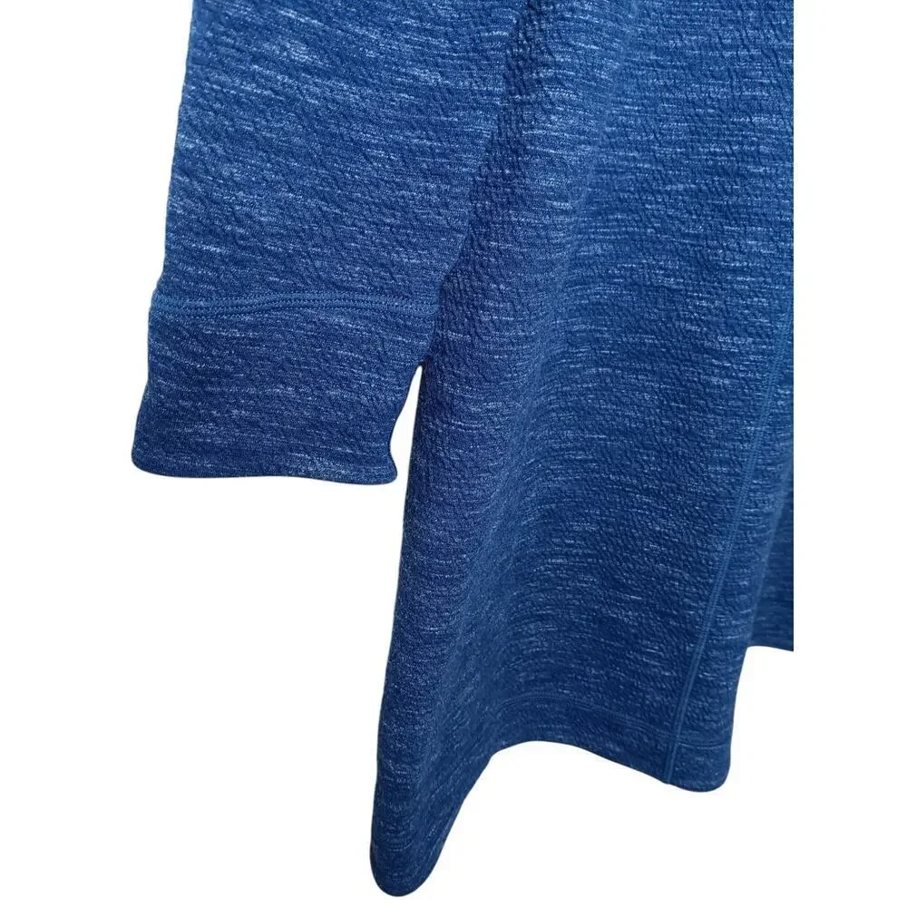 Tommy Bahama Blue Quarter Zip Sweater Dress Long Sleeve Pullover Knit M/L
